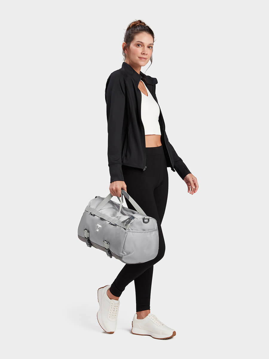 MILTHREAD Athena Small Duffel Bag 15L in silver dust