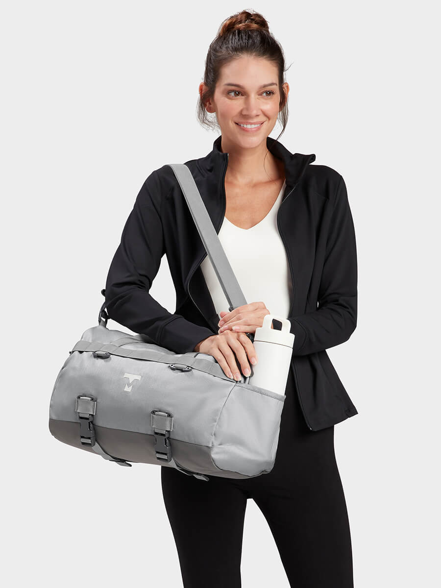 MILTHREAD Athena Small Duffel Bag 15L in silver dust