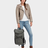 MILTHREAD Bold top load 20L everyday backpack in foliage on model