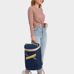 MILTHREAD Bold top load 20L everyday backpack in Midnight on model