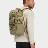 MILTHREAD Bold top load 20L everyday backpack in Multicam on model