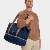 MILTHREAD Canyon 33L travel tote in midnight on model