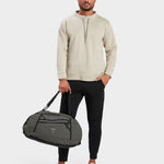MILTHREAD Grit Duffel 25L travel bag in foliage on model