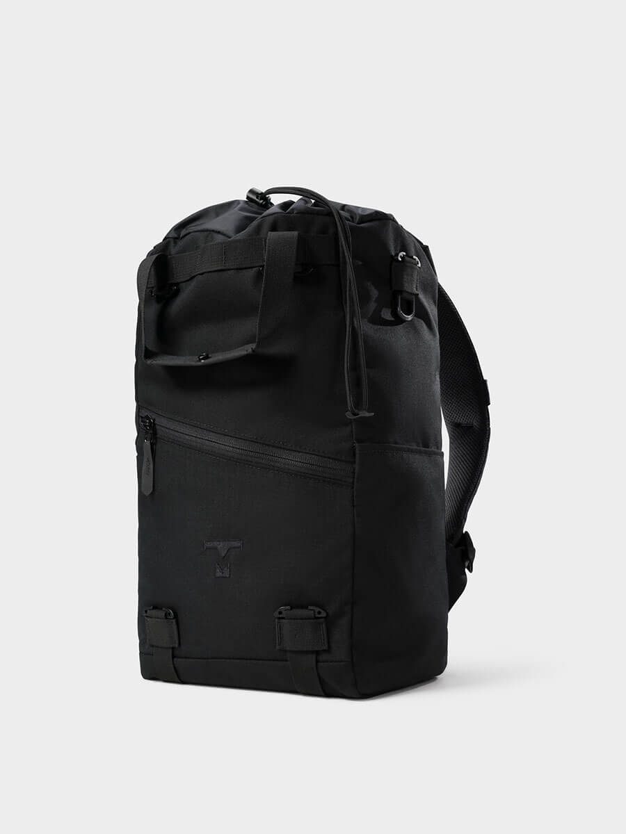 MILTHREAD everyday carry Juniper cinch top backpack 16L in black