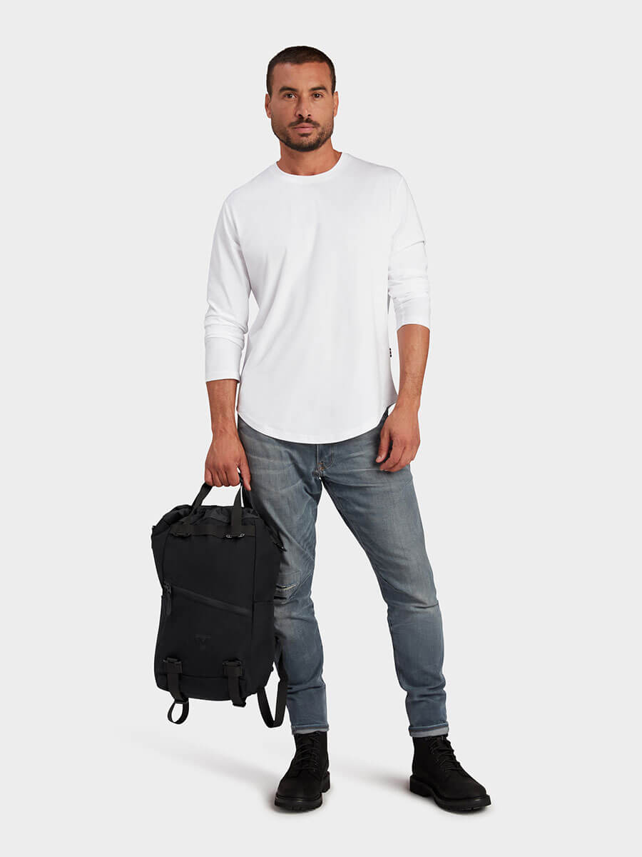 MILTHREAD everyday carry Juniper cinch top backpack 16L in black