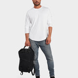 MILTHREAD everyday carry Juniper cinch top backpack 16L in black