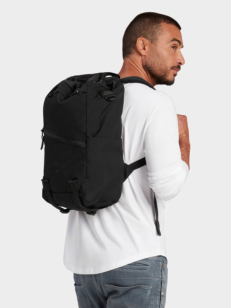 MILTHREAD everyday carry Juniper cinch top backpack 16L in black