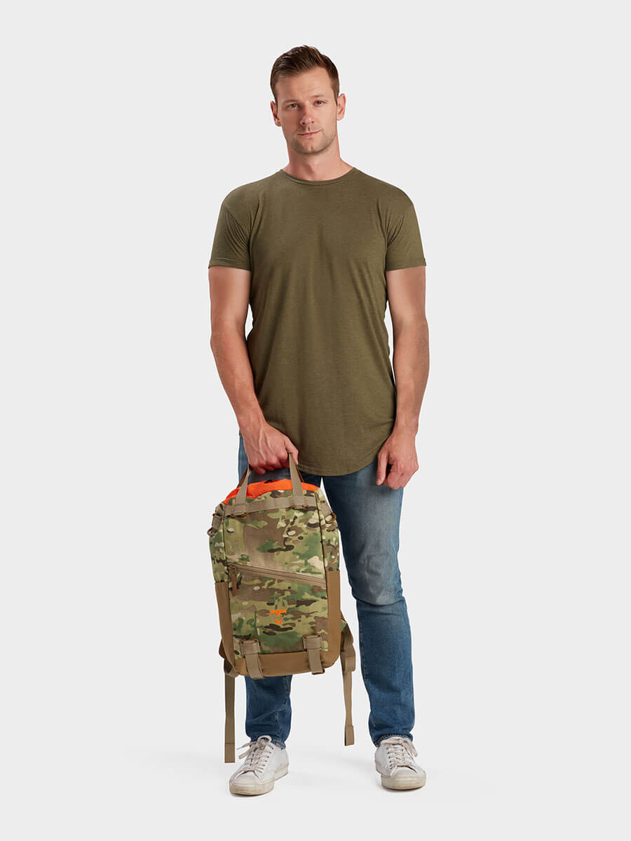 MILTHREAD everyday carry Juniper cinch top backpack 16L in multicam