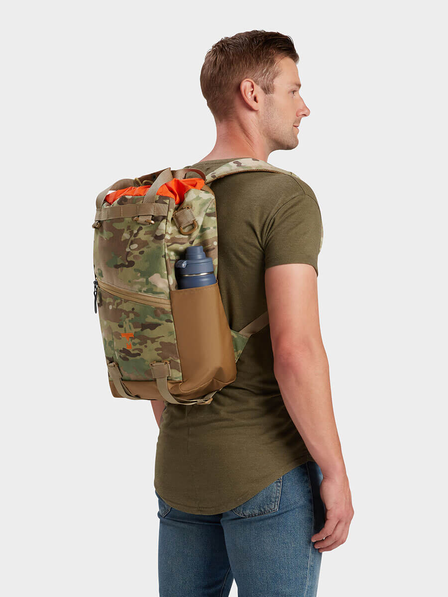 MILTHREAD everyday carry Juniper cinch top backpack 16L in multicam