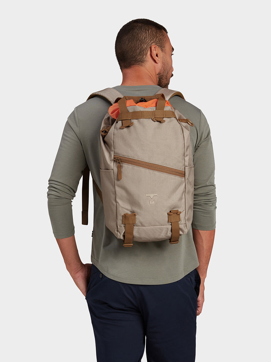 MILTHREAD everyday carry Juniper cinch top backpack 16L in sand