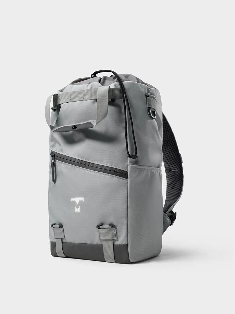 MILTHREAD everyday carry Juniper cinch top backpack 16L in silver dust