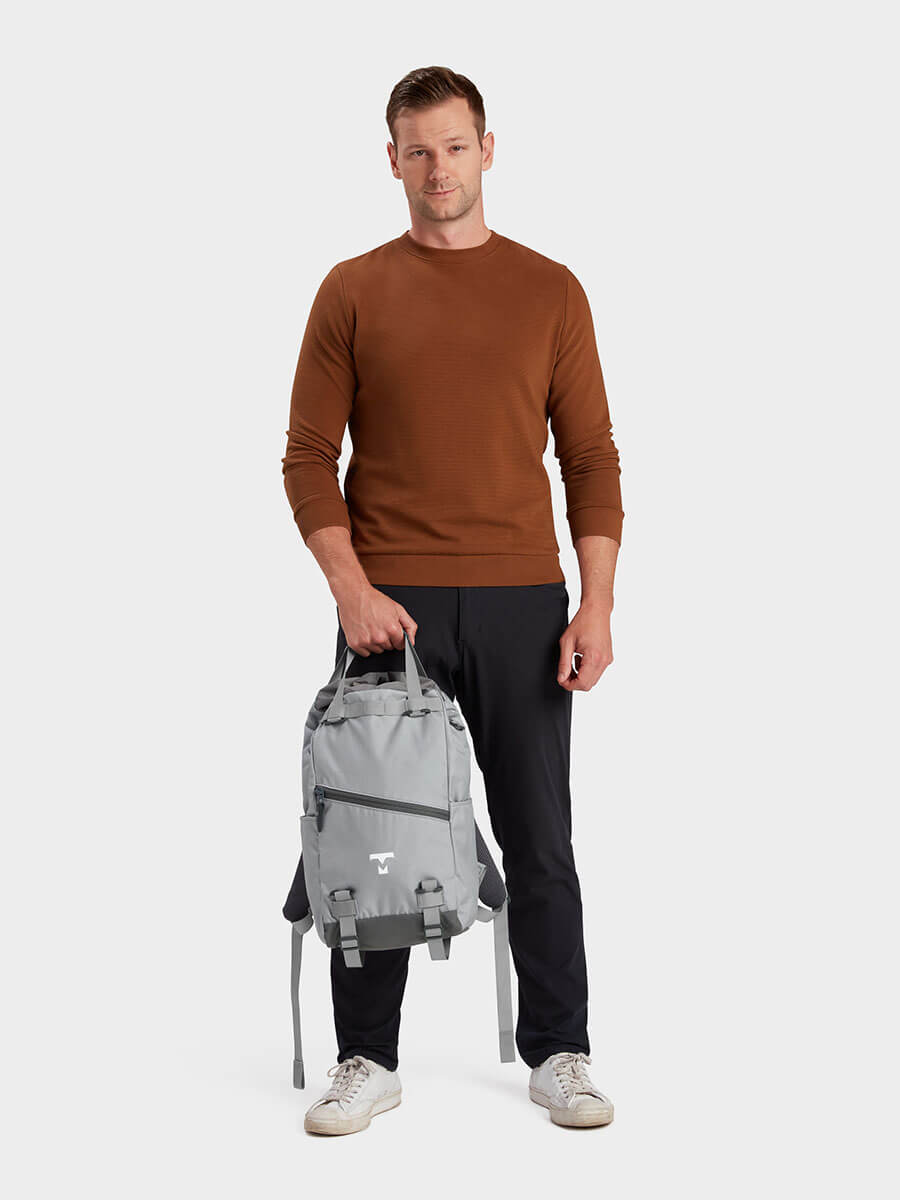 MILTHREAD everyday carry Juniper cinch top backpack 16L in silver dust