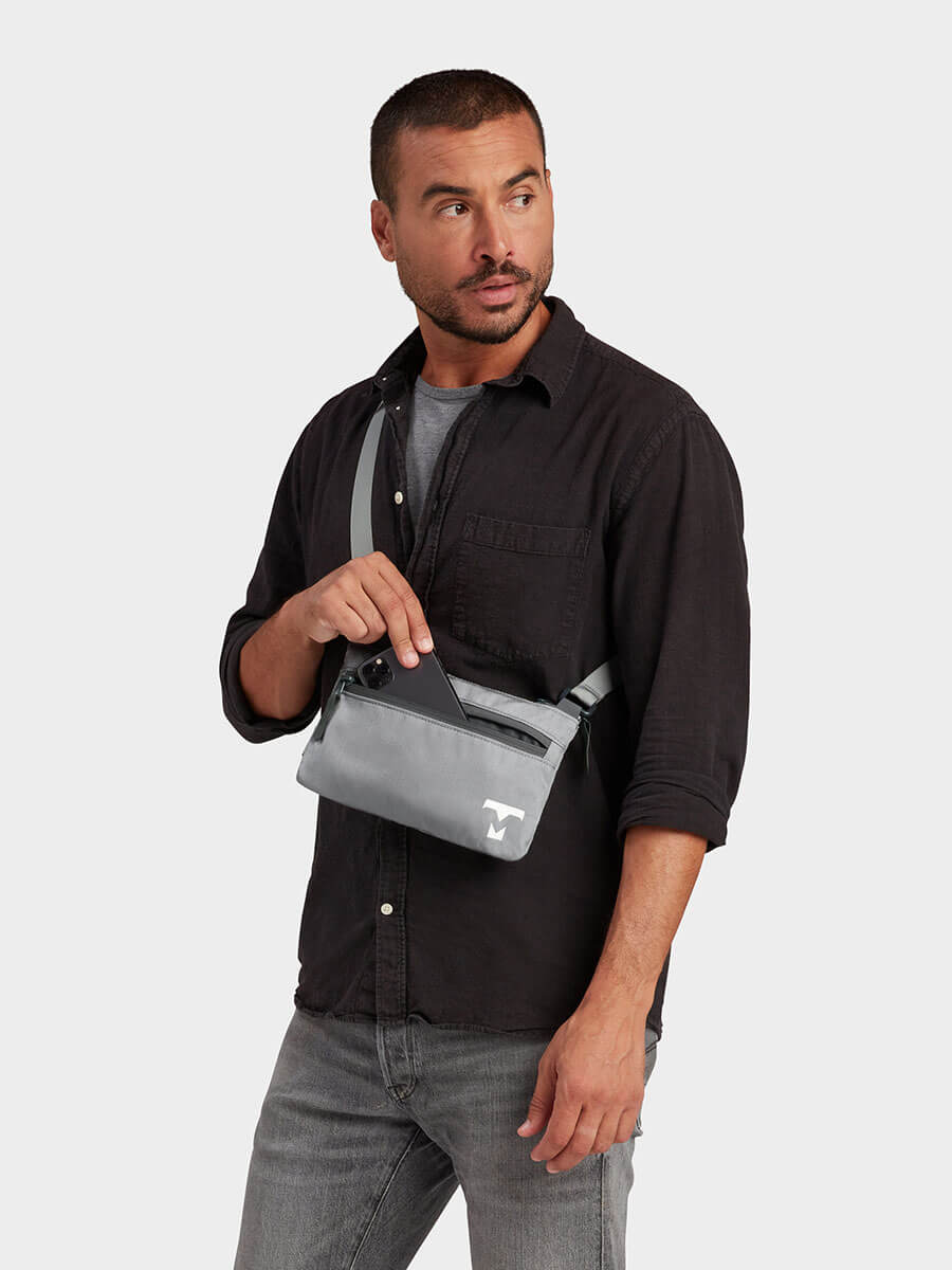 MILTHREAD EDC Slash Small Crossbody Bag 1L in Silver Dust