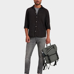 MILTHREAD Swift flap backpack in foliage on model