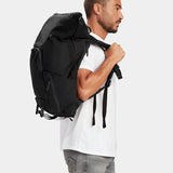 MILTHREAD Talos Rolltop 30L travel backpack in black