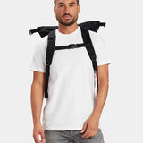 MILTHREAD Talos Rolltop 30L travel backpack in black