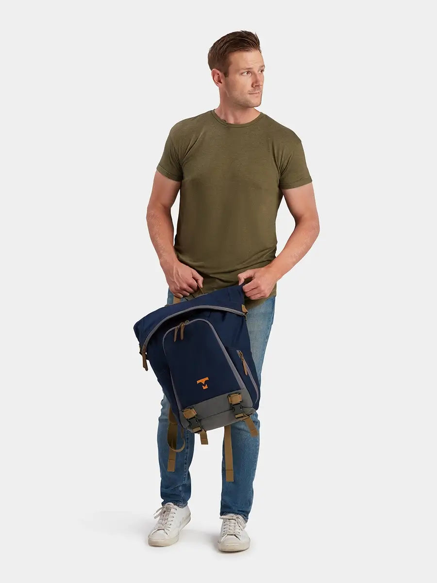 MILTHREAD Talos Rolltop 30L travel backpack in midnight