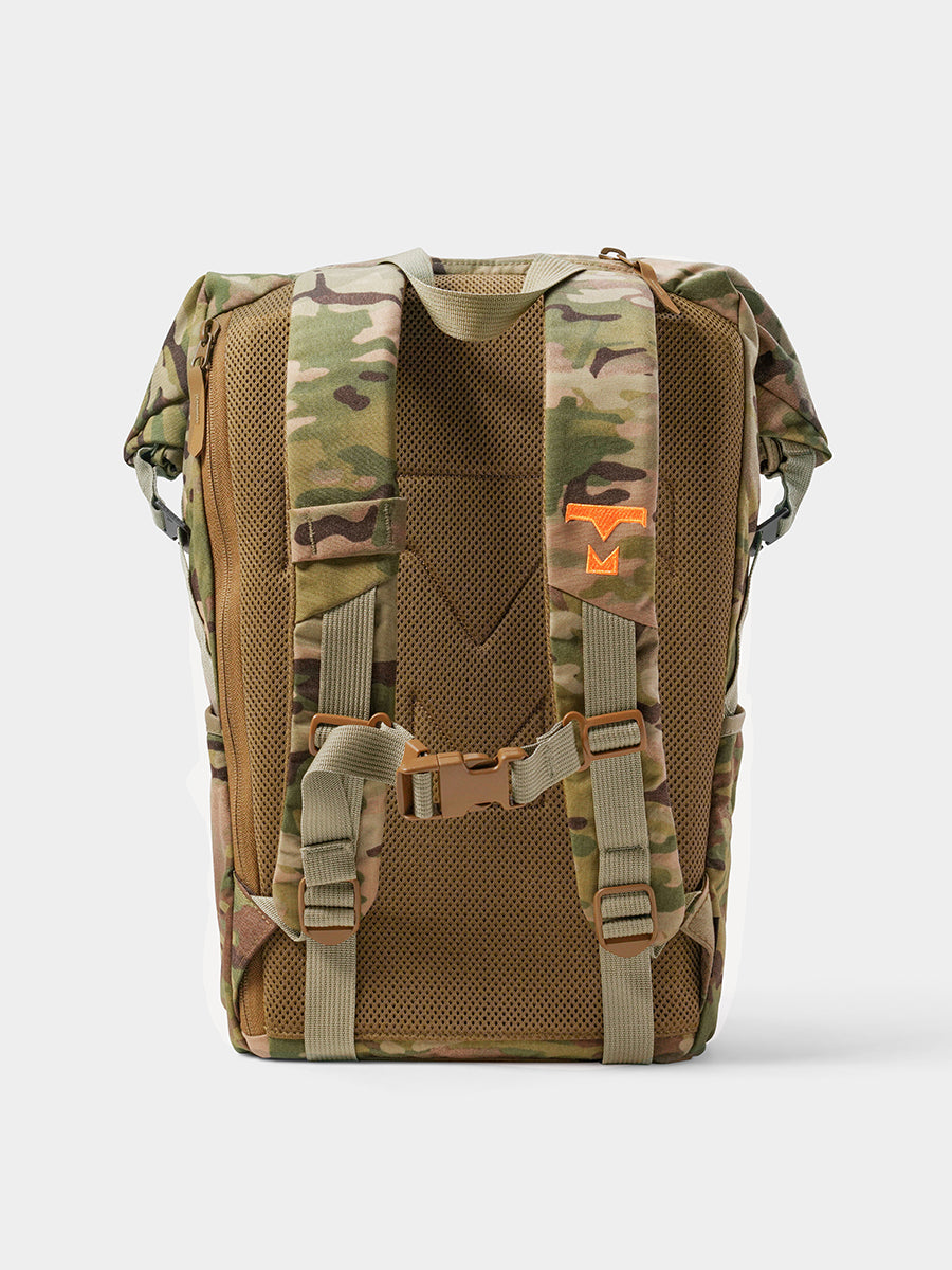 MILTHREAD Talos Rolltop 30L travel backpack in multicam