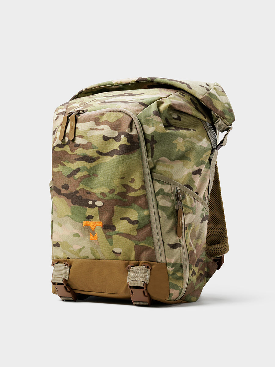 MILTHREAD Talos Rolltop 30L travel backpack in multicam