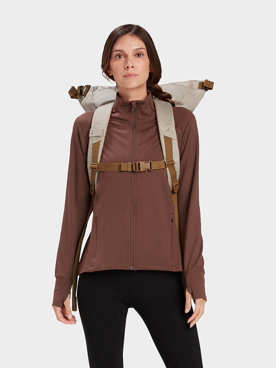 MILTHREAD Talos Rolltop 30L travel backpack in sand