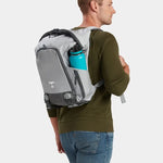 MILTHREAD Talos Rolltop 30L travel backpack in silver dust