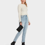 MILTHREAD Zest wristlet wallet in Black on model