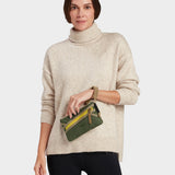 MILTHREAD Zest wristlet wallet in Camo Green on model