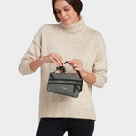 MILTHREAD Zest wristlet wallet in Foliage on model