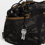 MILTHREAD Athena small duffel bag 15L features side zippered pocket with key clip