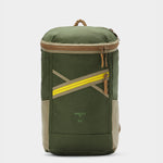 Bold backpack in camo green tabletop front view