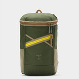 Bold backpack in camo green tabletop front view