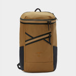 Bold backpack in coyote brown tabletop front view