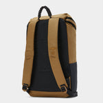 Bold backpack in coyote brown tabletop back 45 degree view