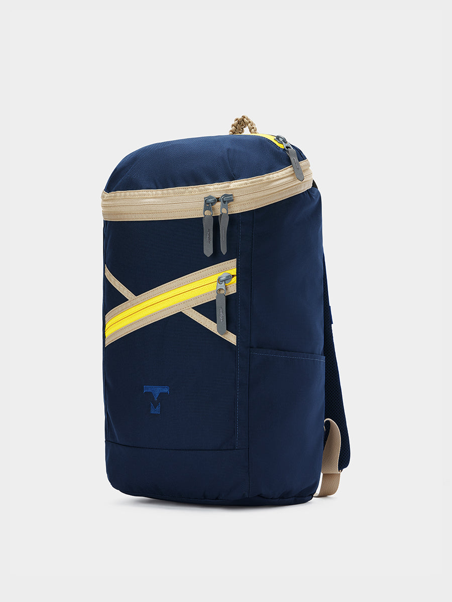 Bold backpack in midnight tabletop front 45 degree view