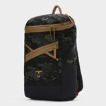 Bold backpack in multicam black tabletop front 45 degree view