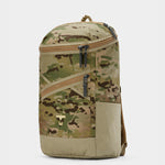 Bold backpack in multicam tabletop front 45 degree view