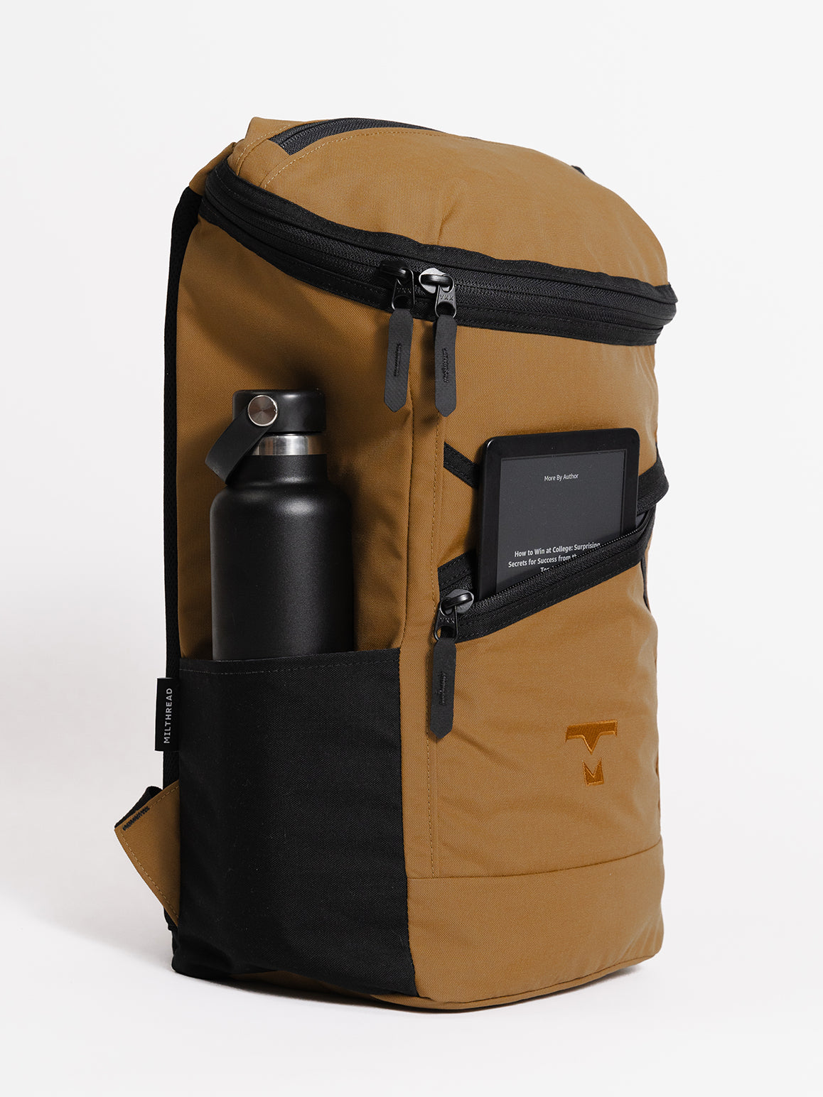 MILTHREAD Bold top load 20L backpack features dual side pockets