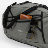 MILTHREAD Grit duffel 25L travel bag features large zippered pocket