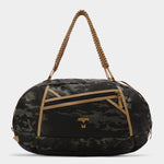 Grit duffle in multicam black tabletop in front view