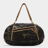 Grit duffle in multicam black tabletop in front view