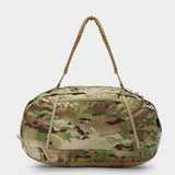 Grit duffle in multicam tabletop in back view