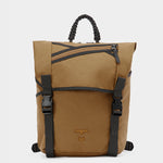 Swift backpack in coyote brown tabletop front view