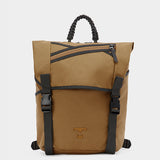 Swift backpack in coyote brown tabletop front view