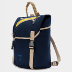 Swift backpack in midnight tabletop front 45 degree view