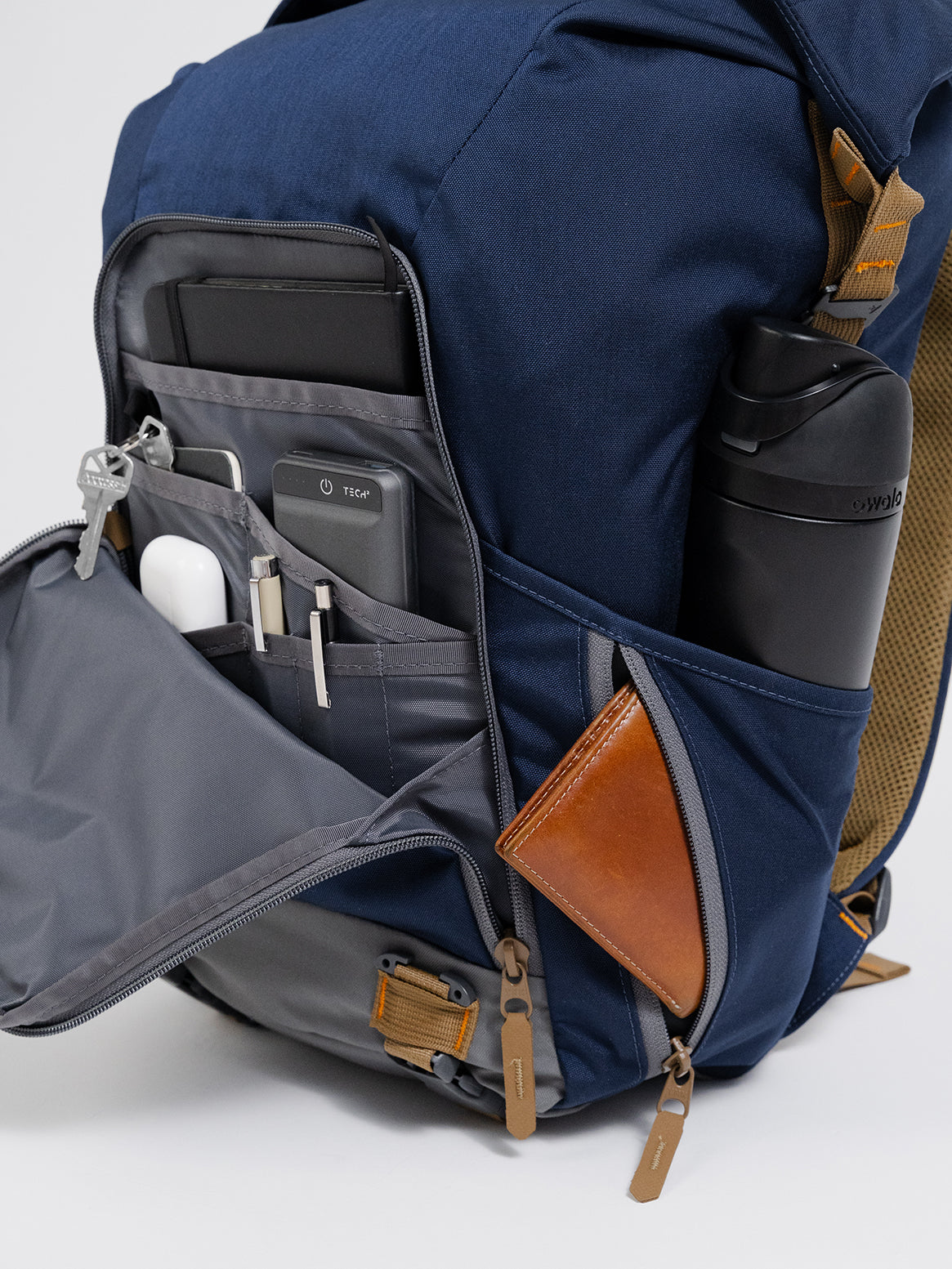 MILTHREAD Talos Rolltop 30L Travel Backpack features clamshell access and organizational pockets