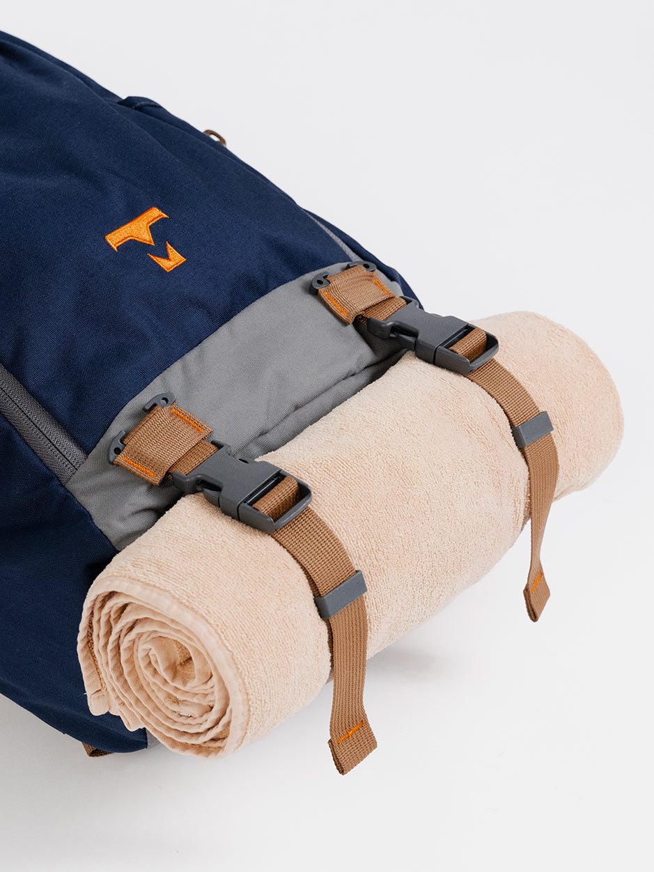 MILTHREAD Talos Rolltop 30L Travel Backpack features detachable compression straps