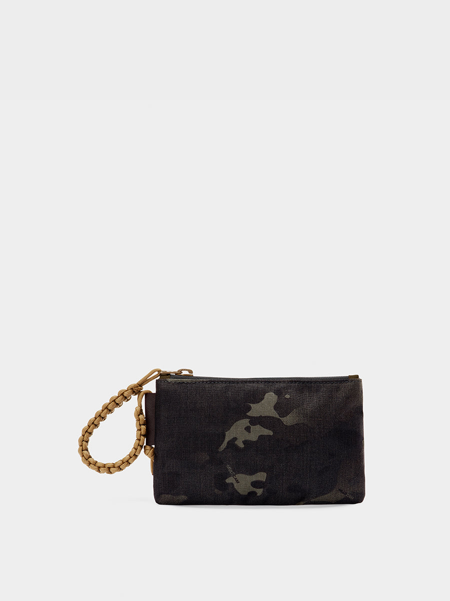 Zest wristlet in multicam black tabletop back view