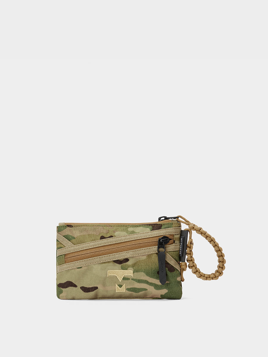 Zest wristlet in multicam tabletop front view