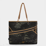 Zing tote in multicam black tabletop in front view